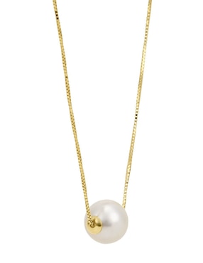 Collar con dije Cristal Joyas de oro 14 K
