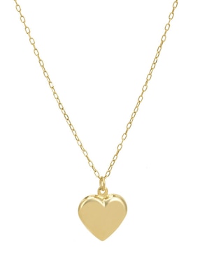 Collar con dije de corazón Cristal Joyas de oro 14 K