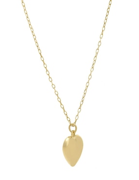 Collar con dije de corazón Cristal Joyas de oro 14 K