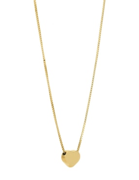 Collar con dije de corazón Cristal Joyas de oro 14 K
