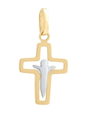 Dije de crucifijo Cristal Joyas de oro 14 K