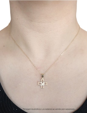 Dije de cruz Cristal Joyas de oro 14 K
