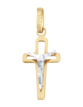Dije de crucifijo Cristal Joyas de oro 14 K