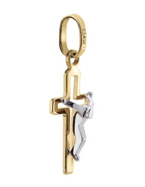 Dije de crucifijo Cristal Joyas de oro 14 K