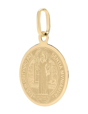 Medalla redonda Cristal Joyas de oro 14 K