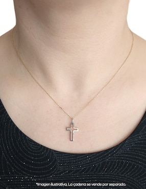 Dije de cruz Cristal Joyas de oro 14 K