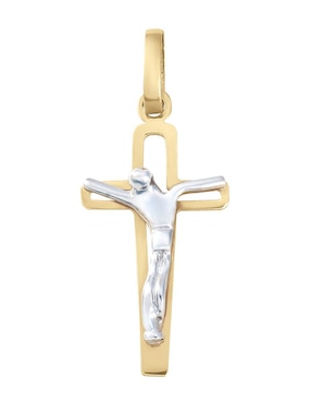 Dije de crucifijo Cristal Joyas de oro 14 K