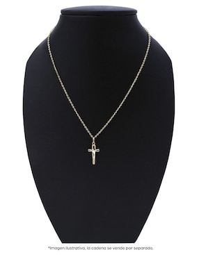 Dije de crucifijo Cristal Joyas de oro 14 K