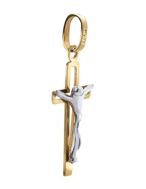 Dije de crucifijo Cristal Joyas de oro 14 K