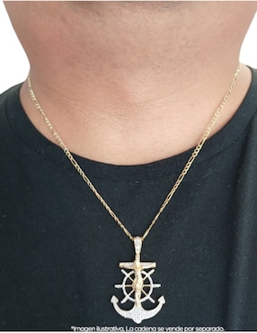 Dije de ancla Cristal Joyas de oro 14 K