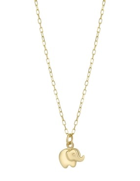 Collar con dije de elefante Cristal Joyas de oro 14 K