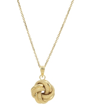 Collar con dije Cristal Joyas de oro 14 K