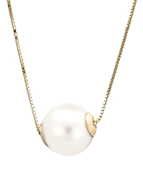 Collar con dije Cristal Joyas de oro 14 K
