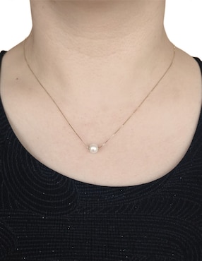 Collar con dije Cristal Joyas de oro 14 K