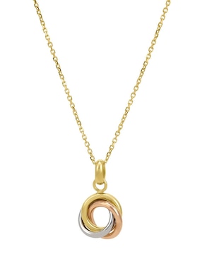Collar con dije Cristal Joyas de oro florentino 14 K