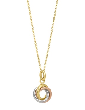 Collar con dije Cristal Joyas de oro florentino 14 K