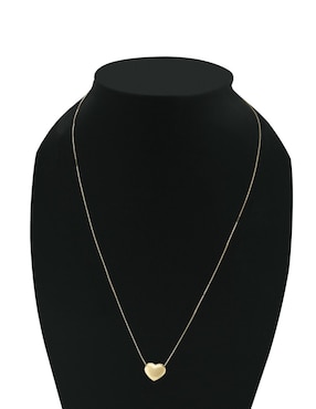 Collar con dije de corazón Cristal Joyas de oro 14 K