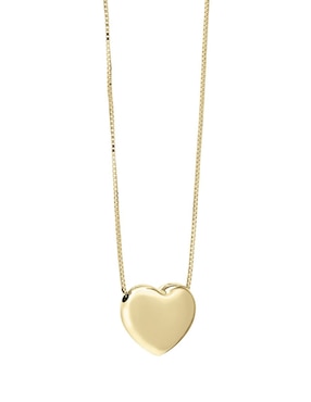Collar con dije de corazón Cristal Joyas de oro 14 K