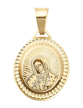 Medalla ovalada Cristal Joyas de oro 14 K