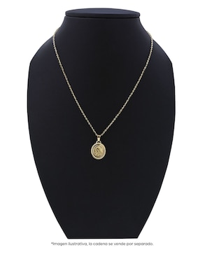 Medalla ovalada Cristal Joyas de oro 14 K