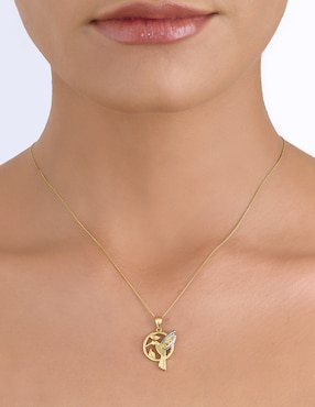 Dije de colibrí Cristal Joyas de oro 14 K