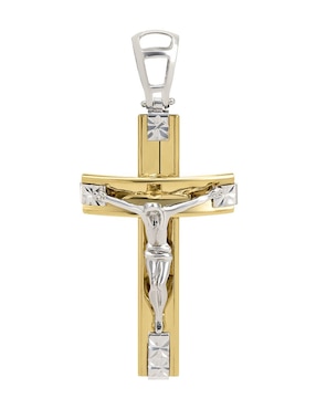 Dije de crucifijo Cristal Joyas de oro 14 K