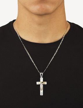 Dije de crucifijo Cristal Joyas de oro 14 K