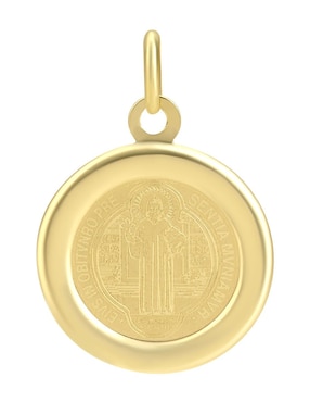 Medalla redonda Cristal Joyas de oro 14 K