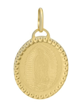 Medalla de virgen de guadalupe Cristal Joyas de oro 14 K
