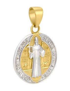 Medalla redonda Cristal Joyas de oro 14 K