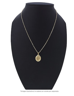 Medalla de virgen de guadalupe Cristal Joyas de oro 14 K