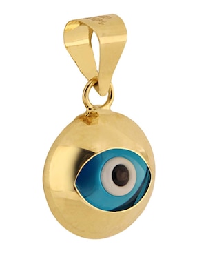 Dije de ojo turco Dinasti de oro amarillo 14 K cristal