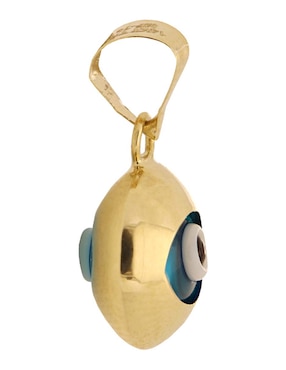 Dije de ojo turco Dinasti de oro amarillo 14 K cristal