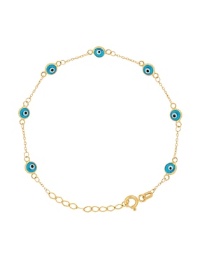Pulsera Dinasti de oro amarillo con cristal 14 k