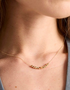Collar de cubo Unoaerre de oro amarillo 14 K