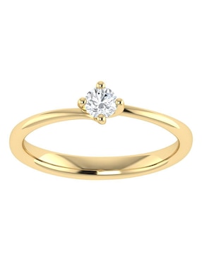 Argolla de oro amarillo 14 k Joyerías Bizzarro diamante