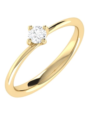 Argolla de oro amarillo 14 k Joyerías Bizzarro diamante