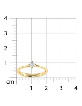 Argolla de oro amarillo 14 k Joyerías Bizzarro diamante