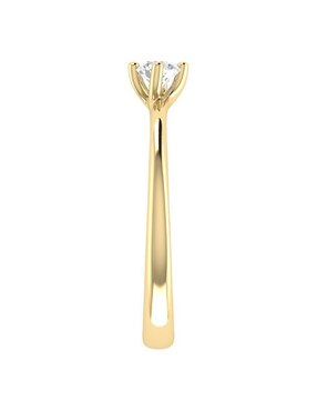 Argolla de oro amarillo 14 k Joyerías Bizzarro diamante