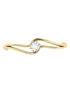 Argolla de oro amarillo 14 k Joyerías Bizzarro diamante