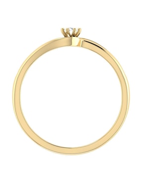Argolla de oro amarillo 14 k Joyerías Bizzarro diamante