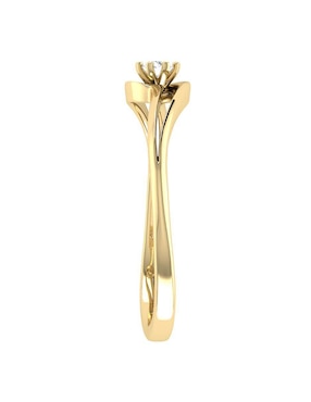 Argolla de oro amarillo 14 k Joyerías Bizzarro diamante