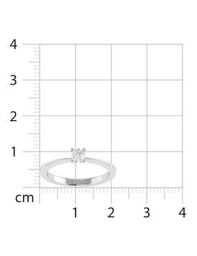 Argolla de oro blanco 14 k Joyerías Bizzarro diamante