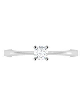 Argolla de oro blanco 14 k Joyerías Bizzarro diamante