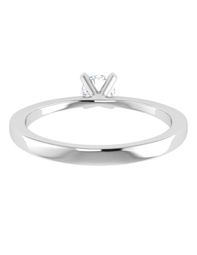 Argolla de oro blanco 14 k Joyerías Bizzarro diamante
