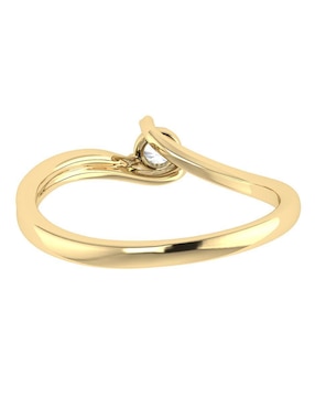 Argolla de oro amarillo 14 k Joyerías Bizzarro diamante