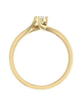 Argolla de oro amarillo 14 k Joyerías Bizzarro diamante