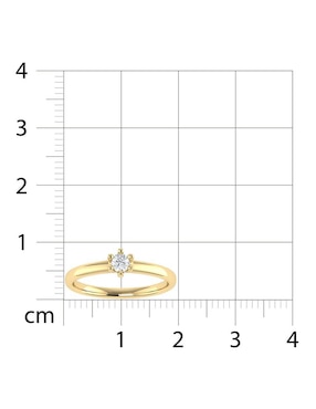 Argolla de oro amarillo 14 k Joyerías Bizzarro diamante