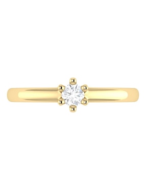 Argolla de oro amarillo 14 k Joyerías Bizzarro diamante
