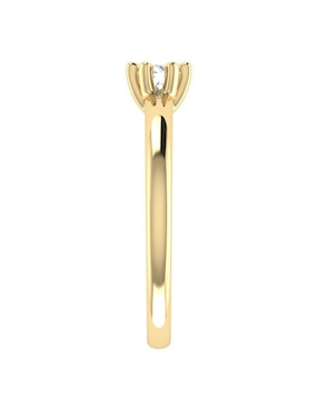 Argolla de oro amarillo 14 k Joyerías Bizzarro diamante